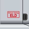 thumbnail image 1 of 2 Pack - Driver Using ELD Vinyl Decal Electronic Logging Device Sticker E-Log Electronic Driver Logs Decal for Commercial Semi Truck & Bus Drivers - Many Colors & Sizes (7" x 4", Red), 1 of 8