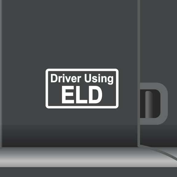 2 Pack - Driver Using ELD Vinyl Decal Electronic Logging Device Sticker E-Log Electronic Driver Logs Decal for Commercial Semi Truck & Bus Drivers - Many Colors & Sizes (7" x 4", White)