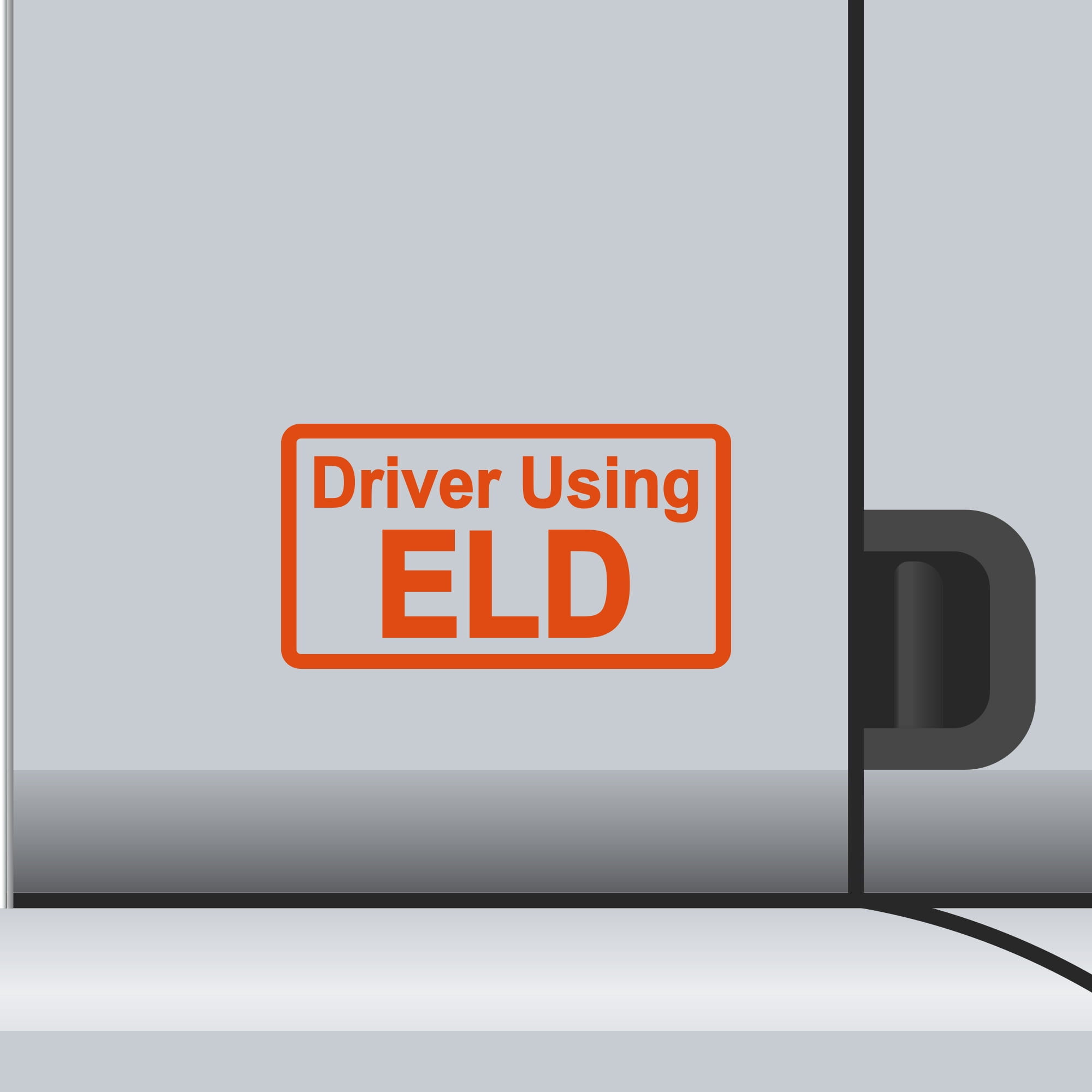 2 Pack Driver Using ELD Vinyl Decal Electronic Logging Device Sticker