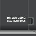 thumbnail image 1 of 2 Pack - Driver Using Electronic Vinyl Decal Electronic Logging Device Sticker E-Log Electronic Driver Logs Decal for Commercial Semi Truck & Bus Drivers - Many Colors & Sizes (11" x 3", White), 1 of 8