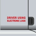 thumbnail image 1 of 2 Pack - Driver Using Electronic Vinyl Decal Electronic Logging Device Sticker E-Log Electronic Driver Logs Decal for Commercial Semi Truck & Bus Drivers - Many Colors & Sizes (9" x 2.5", Red), 1 of 8