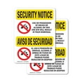thumbnail image 1 of (2 Pack) Drugs Or Alcohol Dismiss Bilingual OSHA Security Notice Sign, 1 of 7