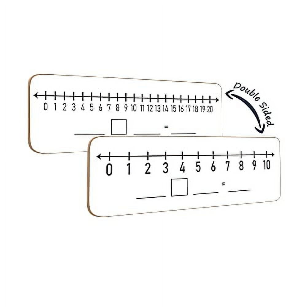 2 Pack Dry Erase Number Line Board 4â€x12â€ Inch Lapboard Double Sided