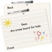FFILY 2 Count Dry Erase Double Sided Whiteboard, 9" x 12",5 mm thickness