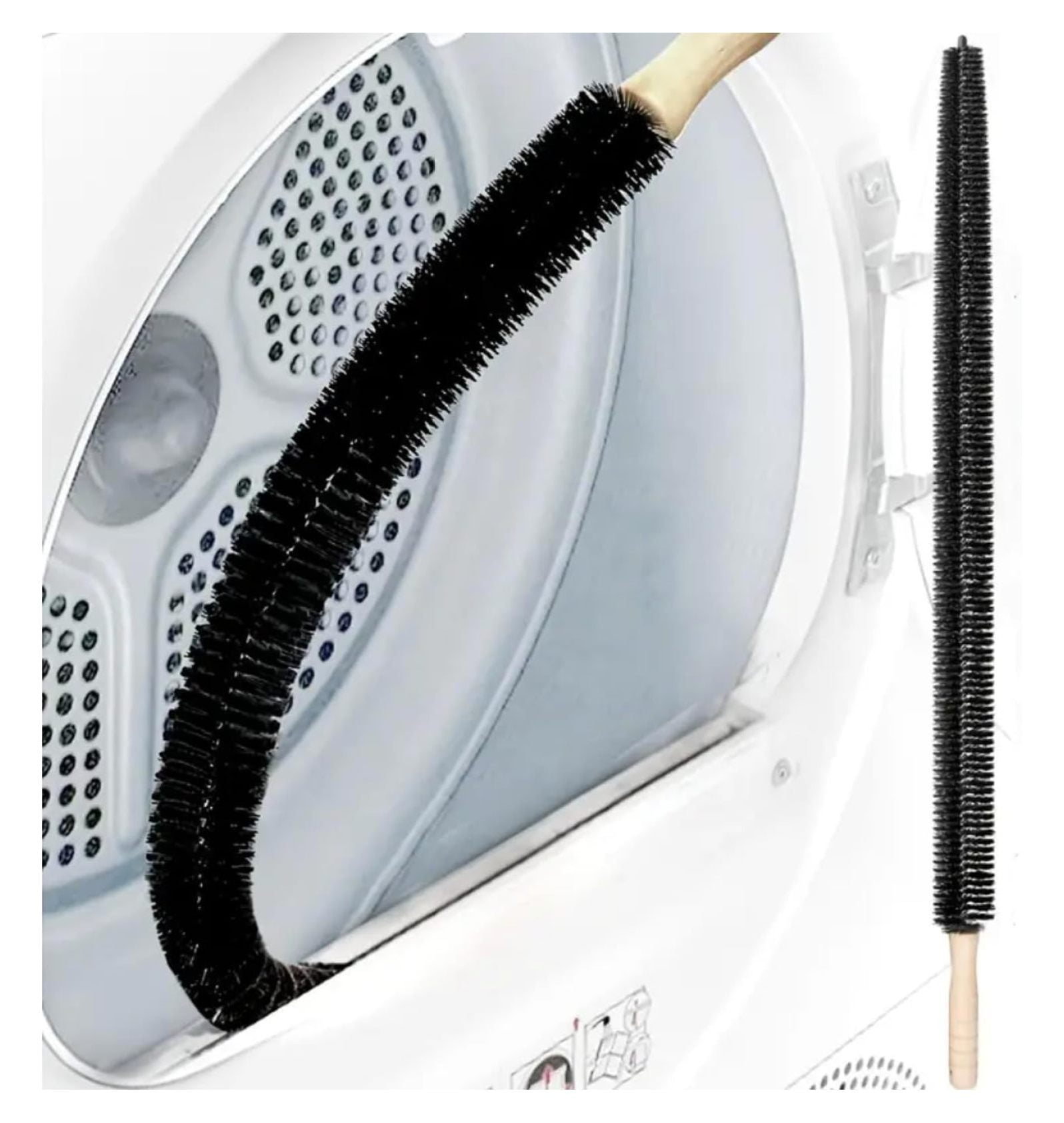 2 Pack Dryer Vent Cleaner Kit Clothes Dryer Lint Brush Vent Trap ...