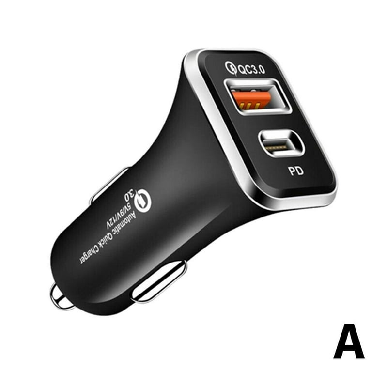 2 Pack Dual Port USB C Fast Car Charger PD For Apple iPhone 14 13