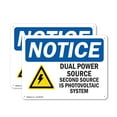 thumbnail image 1 of (2 Pack) Dual Power Source Second Source OSHA Notice Sign 14 Inch X 10 Inch Indoor / Outdoor Rust-Free Aluminum Metal Signs for Workplace, Workshop, and Construction Site, Made in the, 1 of 8