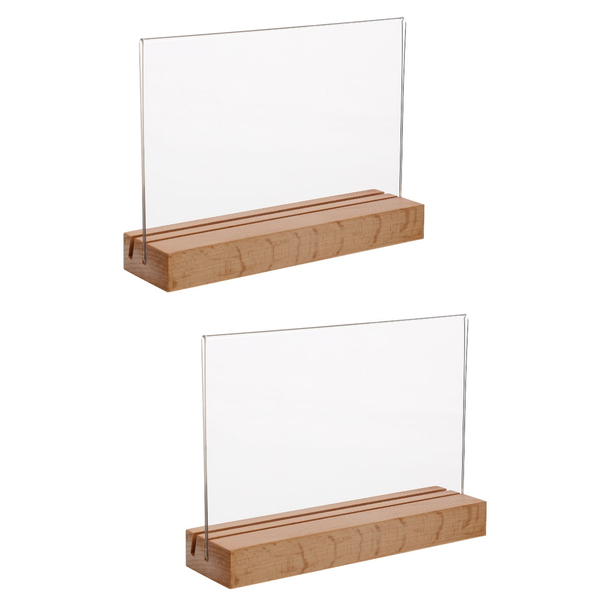 COOPHYA Acrylic Message Rack 2 Pack 5.9x3.9x1.9 Inch Clear Sign Holder ...
