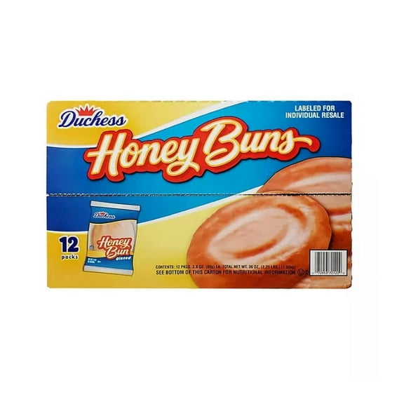 2 Pack | Duchess Honey Buns, 3 Ounce (12 Pack)