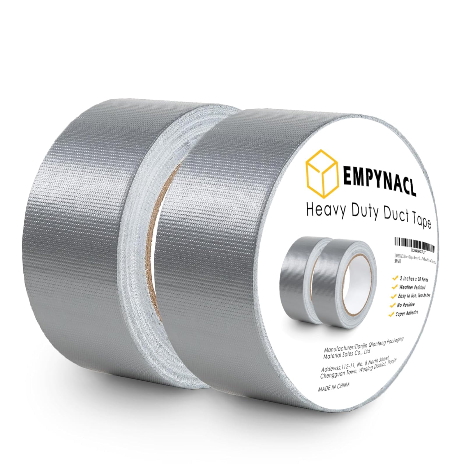 EdenProducts 5-Pack Heavy Duty Duct Tape - Industrial Strength Waterproof Repair Tape (90ft X 2&quot