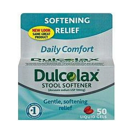 2 Pack - Dulcolax Stool Softener Liquid Gels 50 Liquid Gels Each