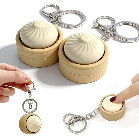 2 Pack Dumpling Keyboard Fidget  - Crisp Sound,Creamy,  Fidget Clicker ,Quiet  Toys for Adults at Work, Travel,  -   & Focus Boost (2 PC)