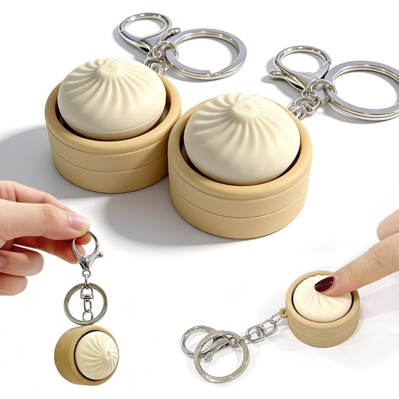 2 Pack Dumpling Keyboard Fidget  - Crisp Sound,Creamy,  Fidget Clicker ,Quiet  Toys for Adults at Work, Travel,  -   & Focus Boost (2 PC)