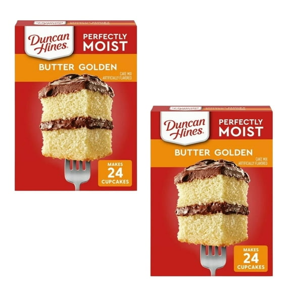 ( 2 Pack ) Duncan Hines Classic Butter Golden Cake Mix 15.25 Oz