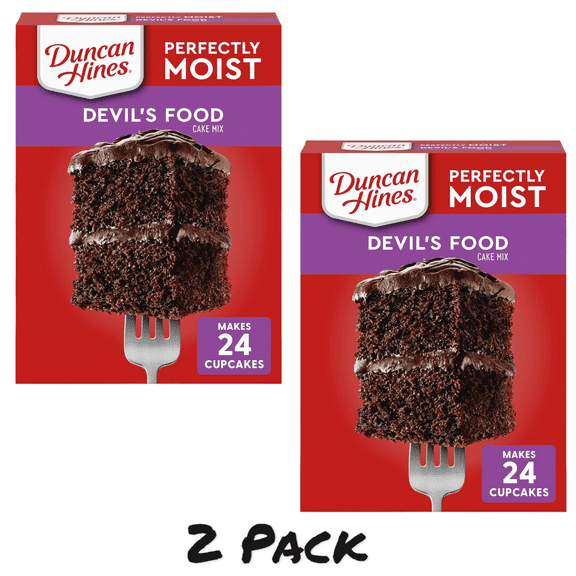 ( 2 Pack ) Duncan Hines Classic Devils Food Chocolate Cake Mix, 15.25 Oz Box