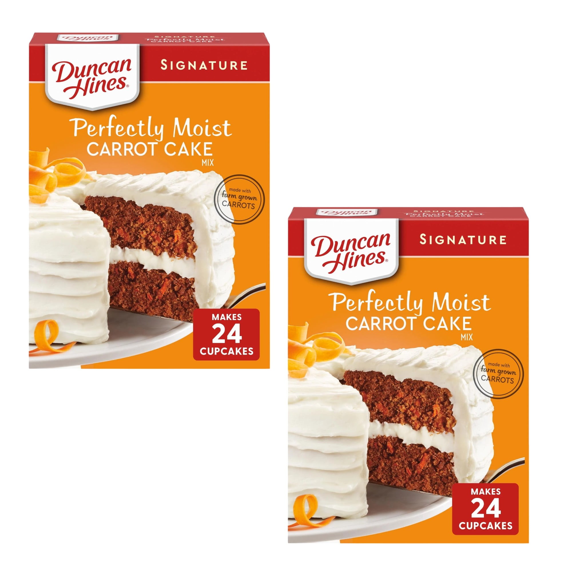 ( 2 Pack ) Duncan Hines Signature Perfectly Moist Carrot Cake Mix 15.25 Oz