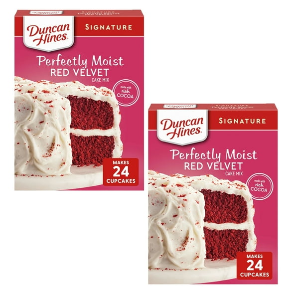 ( 2 Pack ) Duncan Hines Signature Red Velvet Cake Mix 15.25 oz