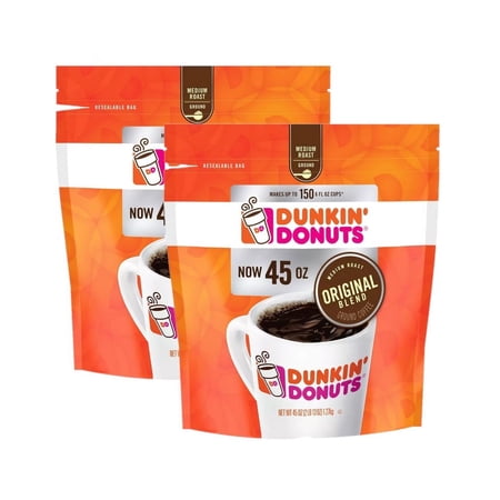 2 Pack | Dunkin Donuts Ground Coffee, 45 oz.