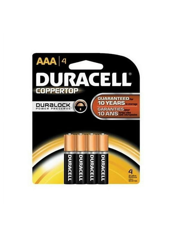 2 Pack - Duracell Coppertop AAA Alkaline Batteries 1.5 Volt 4 Each