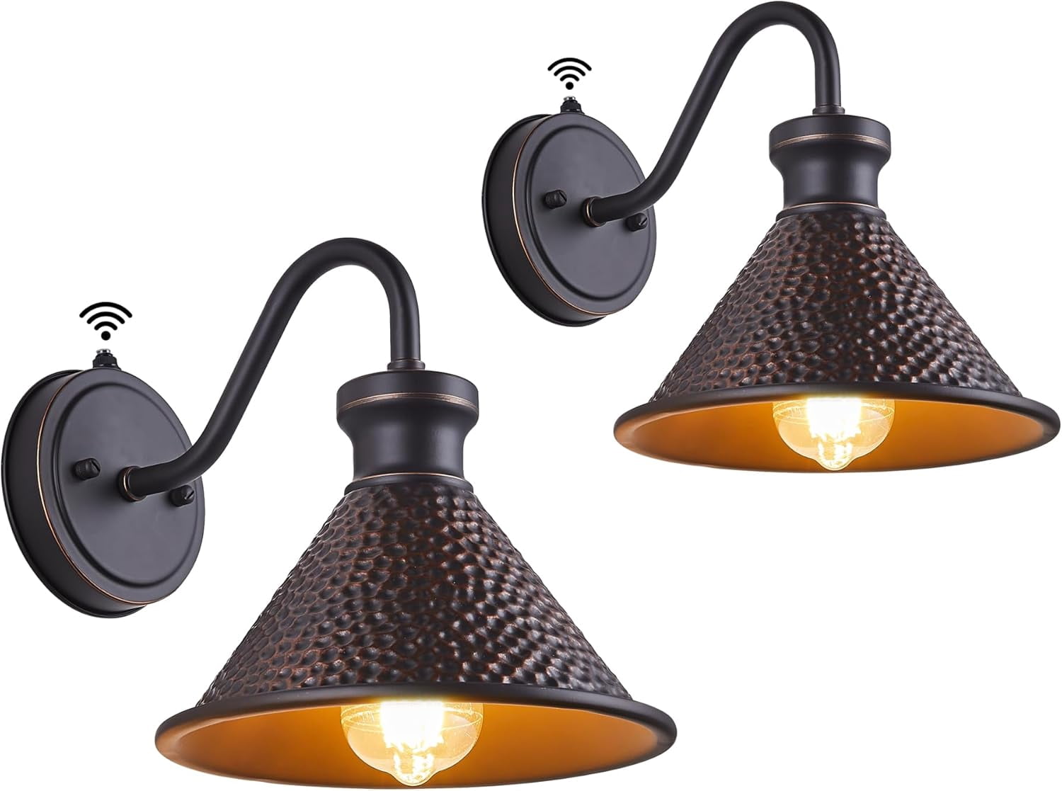 2 Pack Dusk to Dawn Outdoor Wall Light Fixtures Photocell Sensor ...