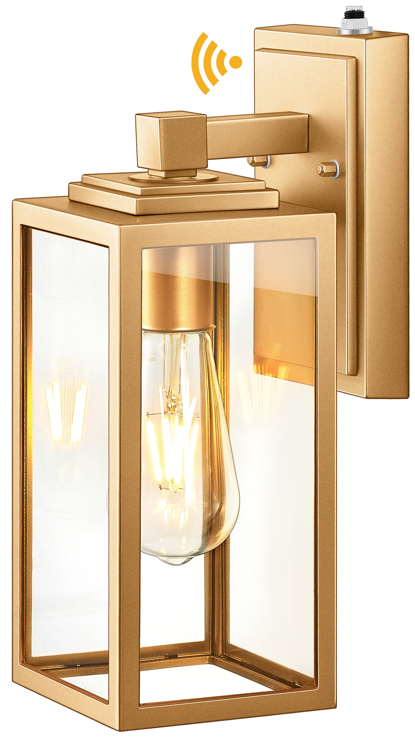 VIANIS Gold Outdoor Wall Light Dusk to Dawn , Exterior Wall Mount Sconces Lanterns Fixture for House, Golden Waterproof Aluminum Outside Wall Lamps for Patio, Porch Lighting for Garage Entryway