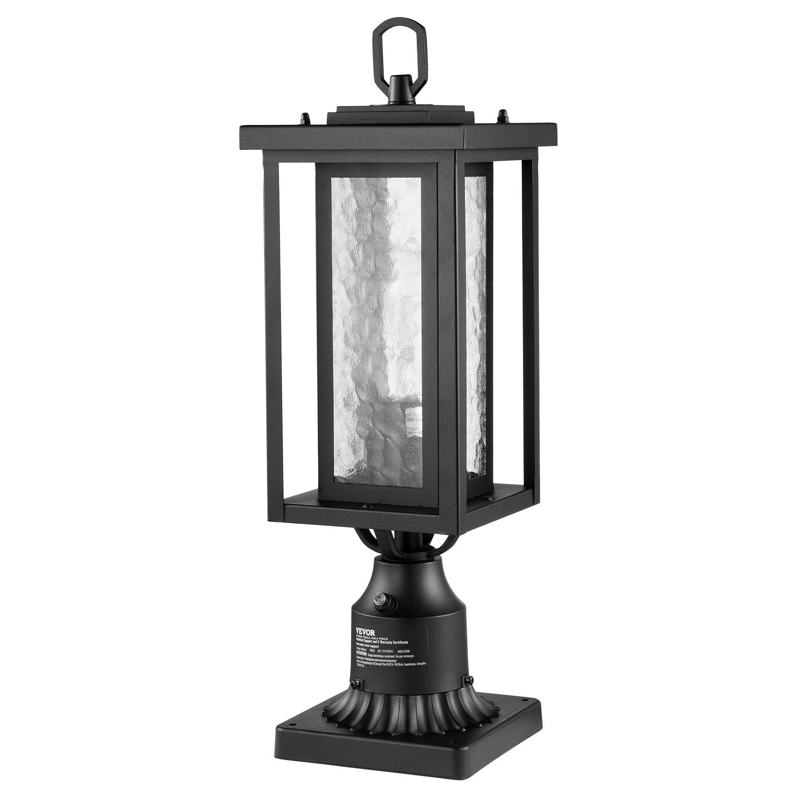 2-Pack Dusk to Dawn Outdoor Light Fixture, 17.72in Pole Mount, Weatherproof LED Lamp Post for Garden, Yard, Pathway – Automatic Sensor, Pier Mount