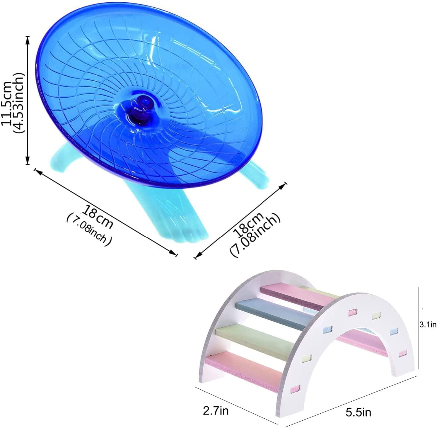 Photo inspiration: Visual Reference: 2 Pack Dwarf Hamster Toy Set Flying Saucer Silent Wheel