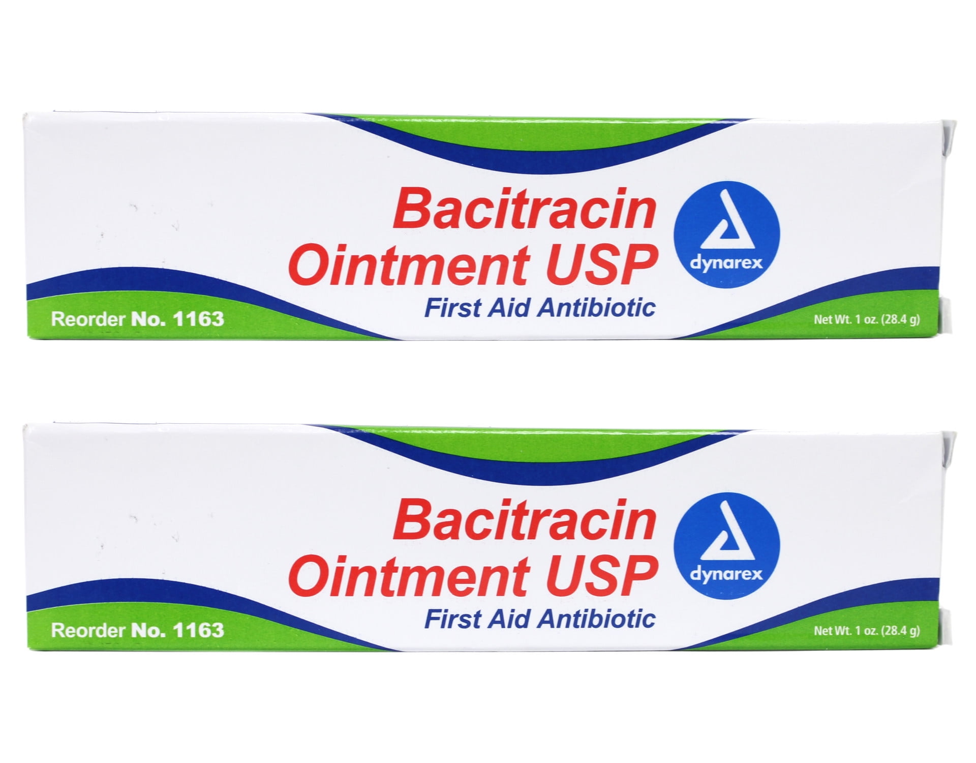 2 Pack Dynarex Bacitracin First Aid 1163 Antibiotic Ointment 1oz Tube