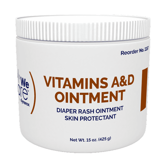 2 Pack - Dynarex Vitamin A&D Ointment 15 oz. Jar - Skin, Rash, Tattoo, Small Burns