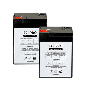 2-Pack - ECI Pro 6V 4.5Ah Sealed Lead Acid Battery - Maintenance-Free Power Solution