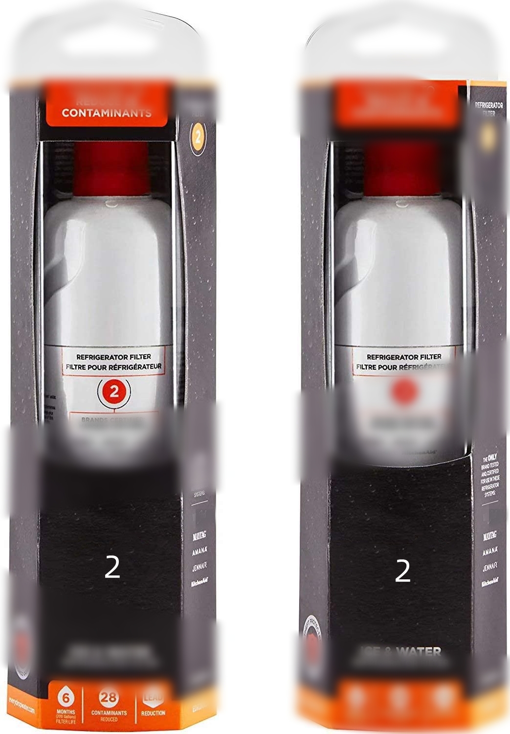 2Pack/ EDR2RXD1 Water Filter 2 Replacement For Whirlpool Refrigerator Water Filter 2,EDR2RXD1