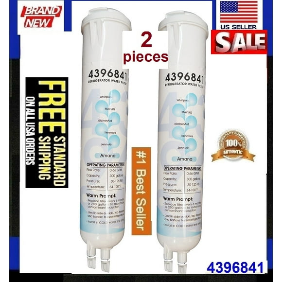 2 Pack EDR3/RXD1 Water Filter Replacement Compatible with R.efrigerator Filter WHR3RXD1 4396841 4396710 46-9083 P1RFWB2 P1WB2 T1RFKB1,