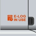 thumbnail image 1 of 2 Pack - ELD E-Log In Use Vinyl Decal Electronic Logging Device Sticker E-Log Electronic Driver Logs Decal for Commercial Semi Truck & Bus Drivers - Many Colors & Sizes (11" x 4", Orange), 1 of 8