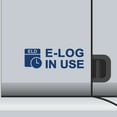 thumbnail image 1 of 2 Pack - ELD E-Log In Use Vinyl Decal Electronic Logging Device Sticker E-Log Electronic Driver Logs Decal for Commercial Semi Truck & Bus Drivers - Many Colors & Sizes (11" x 4", Blue), 1 of 8