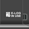 thumbnail image 1 of 2 Pack - ELD E-Log In Use Vinyl Decal Electronic Logging Device Sticker E-Log Electronic Driver Logs Decal for Commercial Semi Truck & Bus Drivers - Many Colors & Sizes (9" x 3", White), 1 of 8