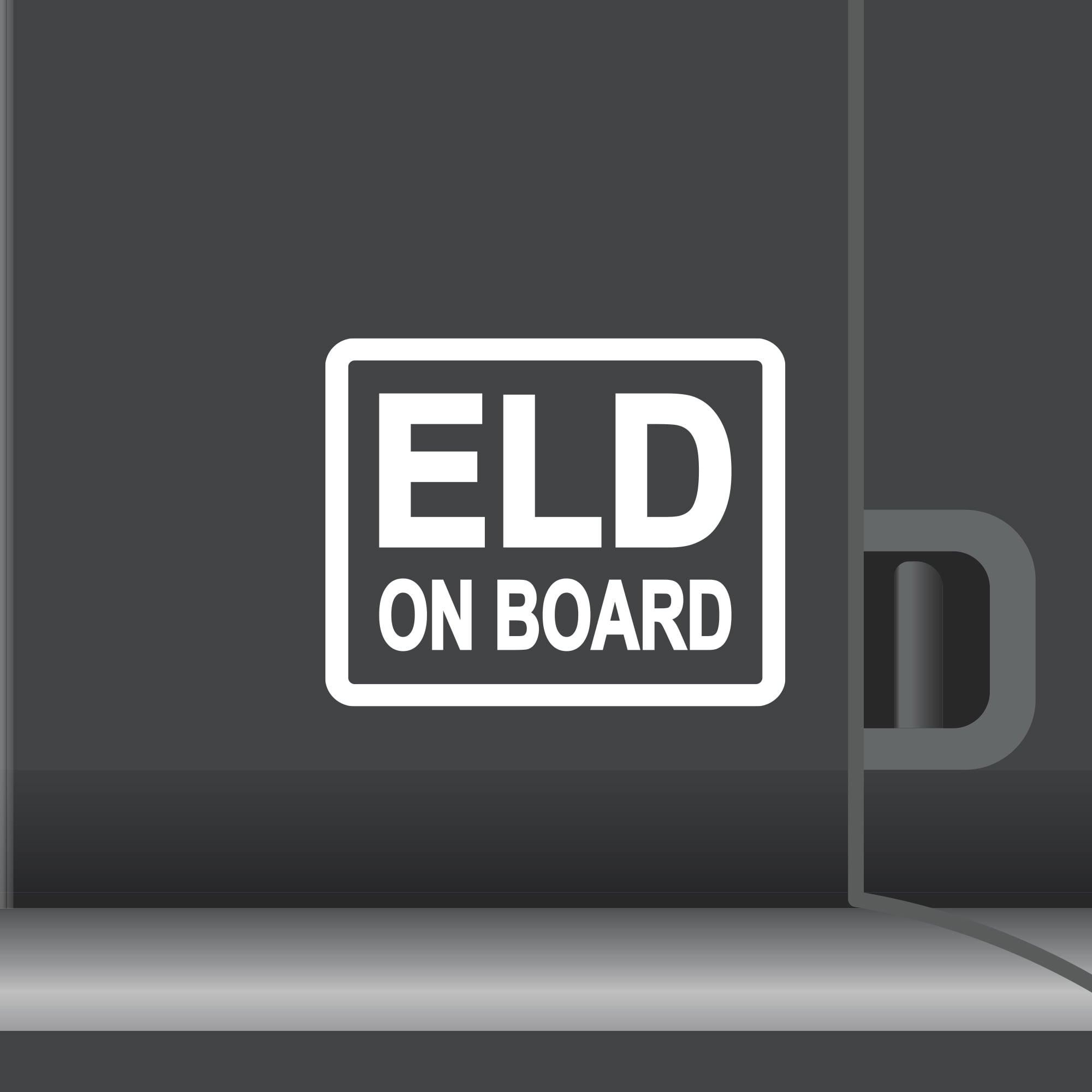 2 Pack ELD On Board Vinyl Decal Electronic Logging Device Sticker E