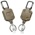 2 Pack ELV Self Retractable ID Badge Holder Key Reel, Heavy Duty, 32