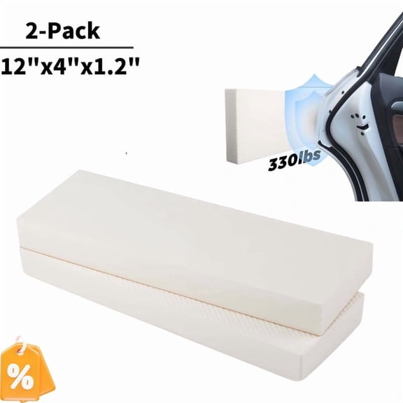 2-Pack EVA Foam Garage Walls Protector, Space-Saving Anti-Collision Pads, Weatherproof & Reusable Parking Protectors (White)