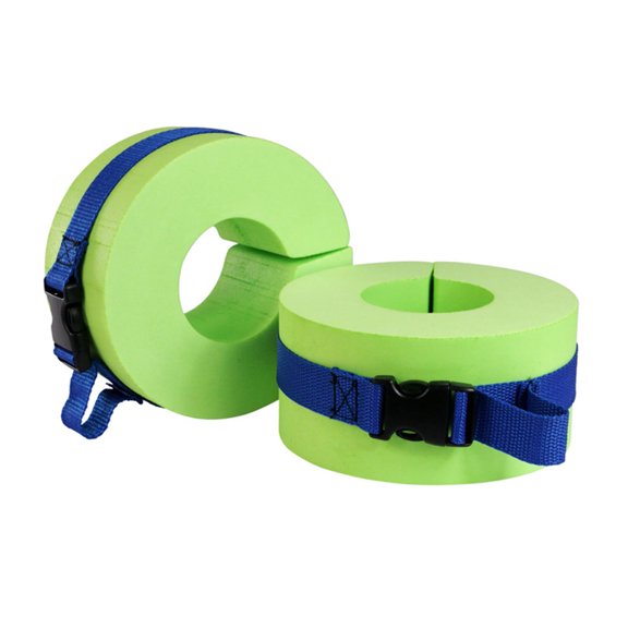 2 Pack EVA Swim Aquatic Cuffs, Adjustable Quick Release Water Aerobics Float Bands, Waterproof Chlorine Resistant Wrist Ankle Arm Flotation Rings for Pool Fitness Aquatic Therapy Training