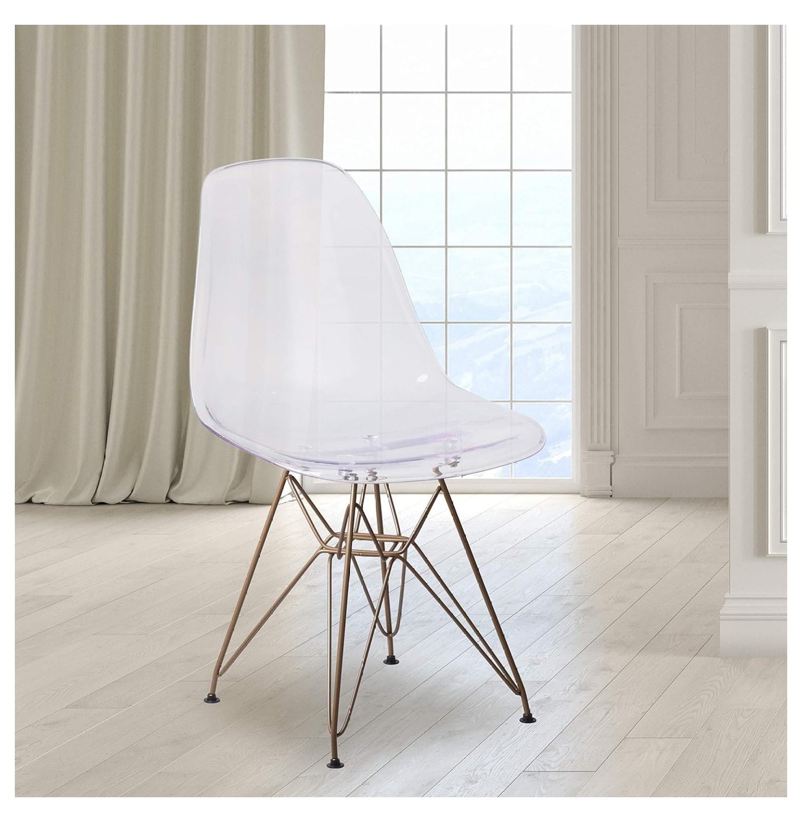 Eiffel Table And Ghost Chair Accent Chair Clear Modern Chair 31