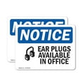 thumbnail image 1 of (2 Pack) Ear Plugs Available In Office Sign, 1 of 7