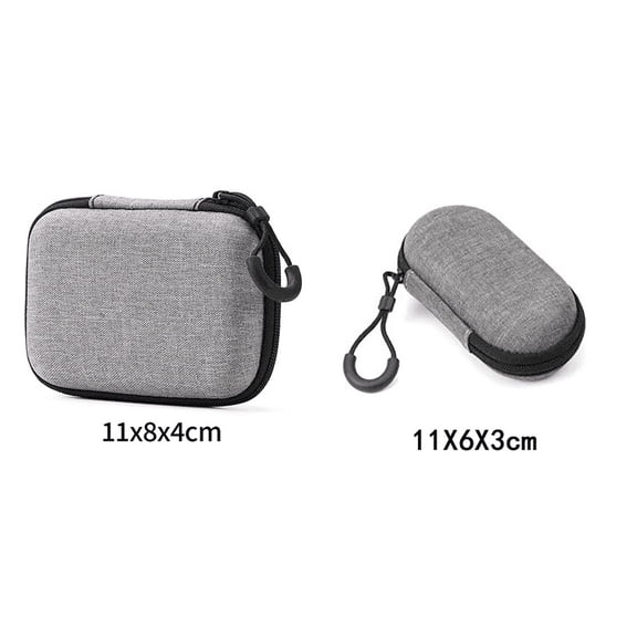 2 Pack Earphone Earbuds Headset Headphone Carrying Case Holder Mini Storage Organizer Box Container Coin Pouch Wallet for MP3,Bluetooth Ear Buds