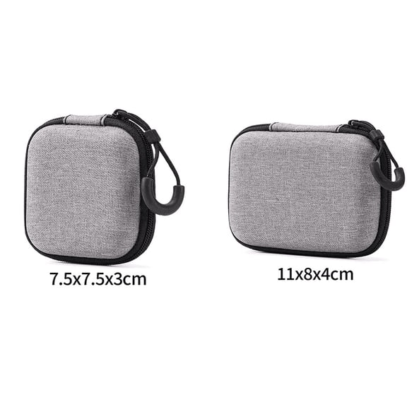 2 Pack Earphone Earbuds Headset Headphone Carrying Case Holder Mini Storage Organizer Box Container Coin Pouch Wallet for MP3,Bluetooth Ear Buds