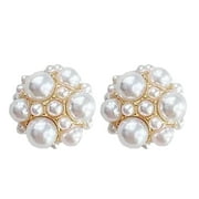 WIJHCBOE 2 Pack 9 Pairs Hoop Earrings Double Pearl Earrings For Girls Women Multipack Pearl Twisted Small Big Hoops Earring Packs Set Fashion Trendy Earrings Jewelry For Birthday Party Gift Bulk Earrings