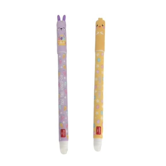 2-Pack Easter Special Edition-Erasable Pens Erasable Gel Ink Pens Cartoon Pens 0.7Mm Ink Writing Pens