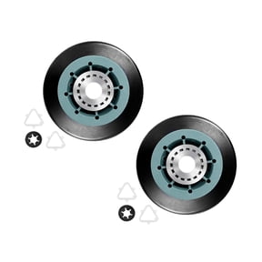 2 Pack Easy Installation Replacement Rollers Set for Dryer Drum with Easy Assembly Design for Various Models