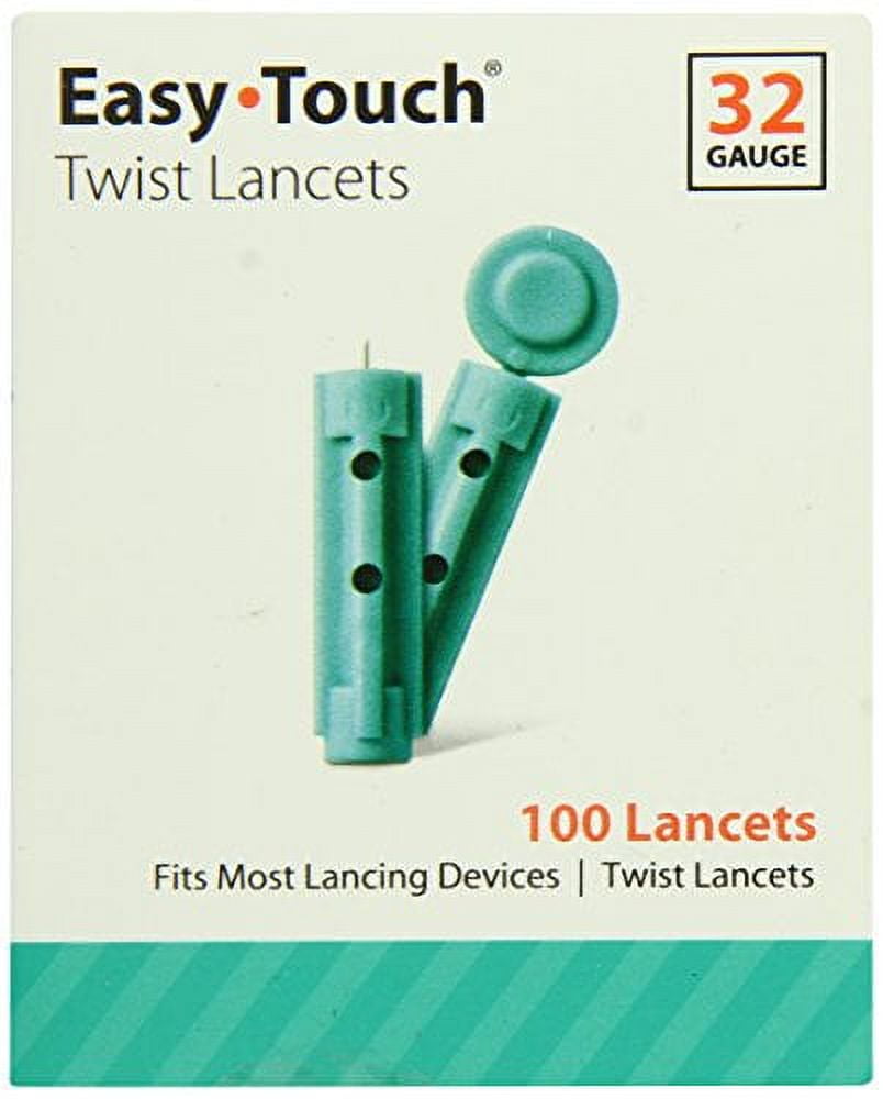 2 Pack Easy Touch Twist Lancets 32 Gauge 100 Lancets Each