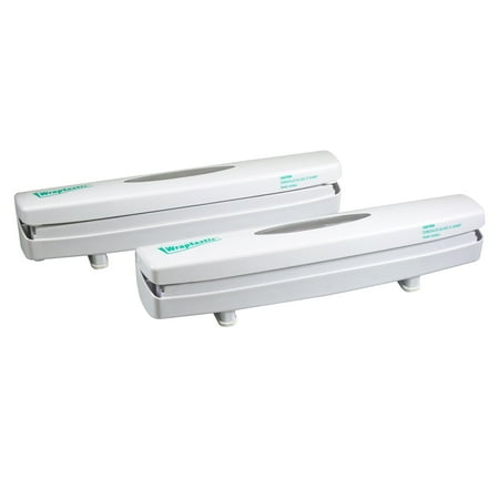 2 Pack Easy to Use Food Wrap Dispenser-Just Pull Press Cut and Wrap Food in Parchment Paper Aluminum Foil Cling Wrap, or Your Favorite Material