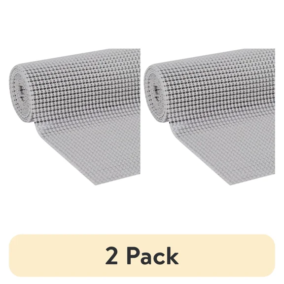 (2 Pack) Easyliner Select Grip Shelf Liner, Light Gray, 20 In. X 6 Ft. Roll