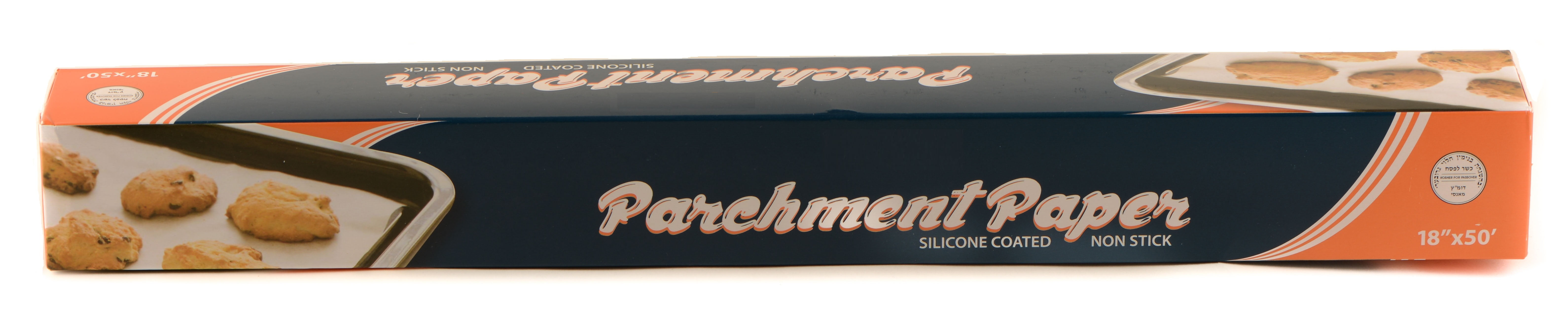 [2 Pack] EcoQuality Baking Parchment Paper 18x50 Non-stick Silicone Coated Baking Paper Roll for Cakes, Smoking, BBQ, Cookies, Pizza, Pan Liners, Kosher 18 inch x 50 FT